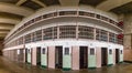 Panoramic view of the maximum security block and module and punishment cells of the Alcatraz federal prison. Royalty Free Stock Photo