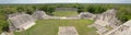 Panoramic view of the Mayan pyramids Edzna. Yucatan. Royalty Free Stock Photo