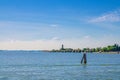 Panoramic view of Mazzorbo island in Venetian Lagoon Royalty Free Stock Photo