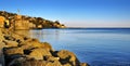 Panoramic view on medieval Castle in Rapallo, Ligure, Italy Royalty Free Stock Photo