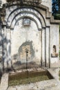 Panoramic view of Medieval church near tomb of Yane Sandanski in Rozhen village, Bulgaria Royalty Free Stock Photo