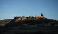 Panoramic view of medieval historical castle town hill village Frias Las Merindades Burgos Castile and Leon Spain Europe Royalty Free Stock Photo