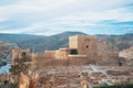 Panoramic view of medieval moorish fortress Alcazaba in Almeria Royalty Free Stock Photo