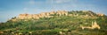 Panoramic view of the medieval village of Montepulciano, Tuscany Italy