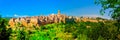 Panoramic view of the medieval village of Pitigliano, Tuscany, Italy Royalty Free Stock Photo