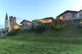 Panoramic view of the Medieval village of Ricetto di Candelo in Piedmont, used as a refuge in times of attack during the Middle Ag Royalty Free Stock Photo