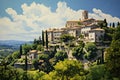 Panoramic view of the medieval village of San Gimignano, Tuscany, Italy, Saint Paul de Vence, AI Generated Royalty Free Stock Photo