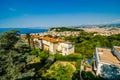 Nice, France - June 21, 2018. Panoramic view on Mediterranean Sea and city Nice, french riviera in France Royalty Free Stock Photo