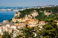 Panoramic view on Mediterranean Sea and city Nice Royalty Free Stock Photo