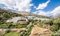 Panoramic view on mediterranean village Trevelez / Spain