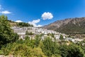 Panoramic view on mediterranean village Trevelez / Spain