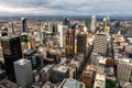 Panoramic view of Melbourne from a high point.