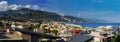 Panoramic view of Menton resort with modern apartments and sea h