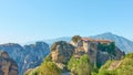 Panoramic view of Meteora in Greece Royalty Free Stock Photo