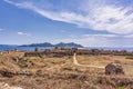 Panoramic view of Methoni Castle. The castle is a medieval fortification in the port town of Methoni, Messinia Peloponnese, Greece Royalty Free Stock Photo