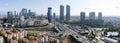 Panoramic view metrobus station and Zorlu Center in Zincirlikuyu district.