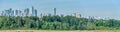 Panoramic view of Metrotown on bright summer day