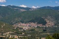 Panoramic view of Metsovo, a town in Epirus, northern Greece Royalty Free Stock Photo