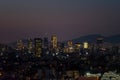 Mexico city Skyline sunset panoramic view