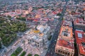 Panoramic view of Mexico City from the observation deck at the top of Latin American Tower Torre Latinoamericana Royalty Free Stock Photo