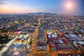 Panoramic view of Mexico City from the observation deck at the top of Latin American Tower Torre Latinoamericana Royalty Free Stock Photo