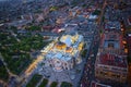 Panoramic view of Mexico City from the observation deck at the top of Latin American Tower Torre Latinoamericana Royalty Free Stock Photo