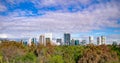 Panoramic view of Mexico city skyline on sunny day Royalty Free Stock Photo
