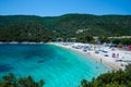 Poros beach in Lefkada island in summertime