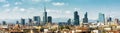 Panoramic view of Milan in summer from above, Italy Royalty Free Stock Photo