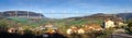 Panoramic view of Millau bridge Royalty Free Stock Photo