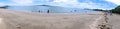 Panoramic view of Mission Bay Beach in Auckland New Zealand Royalty Free Stock Photo