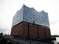 Panoramic view of modern architecture HafenCity Grasbrook Hamburg concert hall Elbphilharmonie Germany Europe