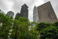 Panoramic view with modern buildings in the centre of Kuala Lumpur