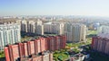 Panoramic view of modern high-rise buildings in Moscow region