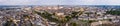 Panoramic view of modern Nantes cityscape, France Royalty Free Stock Photo