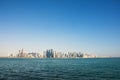 Panoramic view of modern skyline of Doha