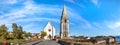 Panoramic view the Molde Domkirke, the Cathedral of Molde, Norway Royalty Free Stock Photo