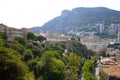 Panoramic view of Monaco with the Prince`s Palace fortress, official residence of the Sovereign Prince of Monaco Royalty Free Stock Photo