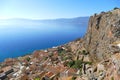 Panoramic view from Monemvasia fortress, South Peloponnese