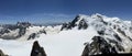 panoramic view on Mont Blanc Royalty Free Stock Photo