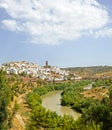 Panoramic view of Montoro and the Guadalquivir river, province of CÃÂ³rdoba, Andalusia, Spain Royalty Free Stock Photo