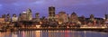 Panoramic view of Montreal skyline at dusk, Quebec Royalty Free Stock Photo