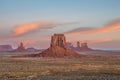 Panoramic view of Monument Valley Navajo Tribal Park at sunset