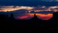 Panoramic view of Monument Valley at sunrise, USA Royalty Free Stock Photo