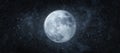 Panoramic view of the moon out in the space Royalty Free Stock Photo