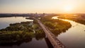 Panoramic view of Moscow at sunset, Russia Royalty Free Stock Photo