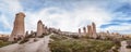 Panoramic view of the most famous valley in Turkey called Love Valley. natural background