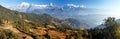 Panorama of mount Annapurna range, Nepal Himalayas Royalty Free Stock Photo