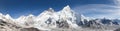Panoramic view of Mount Everest with beautiful sky Royalty Free Stock Photo