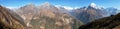 Panoramic view of Mount Everest Royalty Free Stock Photo